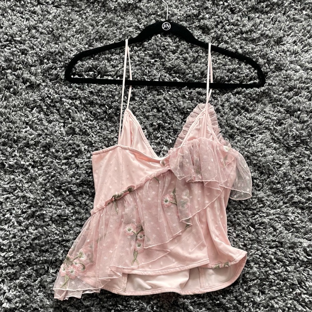 MAJORELLE Pink Asymmetrical Tank - Picture 2 of 3